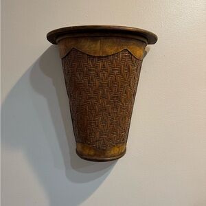Woven wooden Boho Wall Sconce